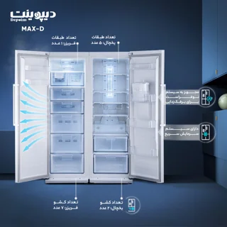 یخچال و فریزر دوقلو 17 فوت دیپوینت مدل MAX-D 102593116